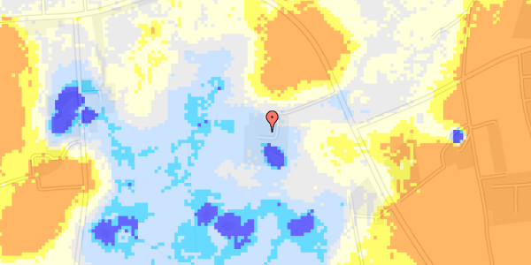 Ekstrem regn på Aars Ringvej 53