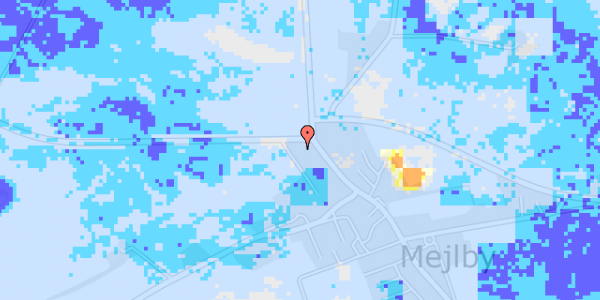 Ekstrem regn på Mejlbyvej 701