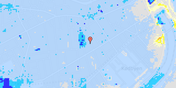 Ekstrem regn på Absalonsgade 28A, 1. th