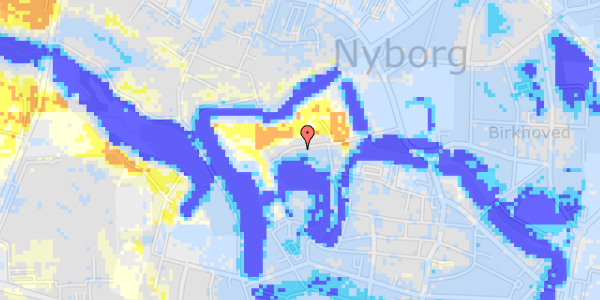 Ekstrem regn på Blegdamsgade 5B, 1. tv