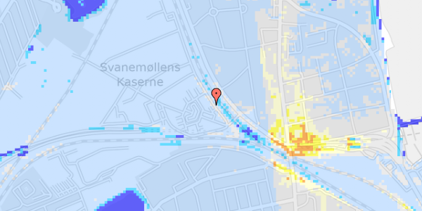 Ekstrem regn på Svanemøllens Kaserne 14, st. 