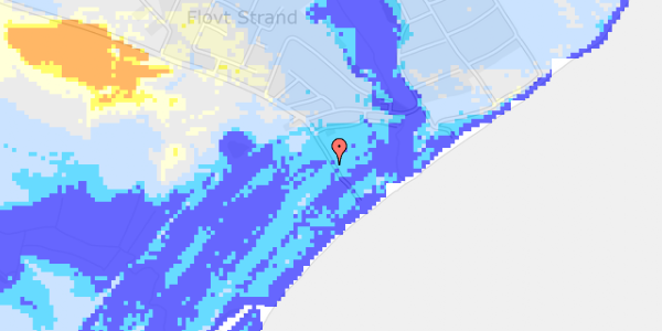 Ekstrem regn på Flovt Strand 56