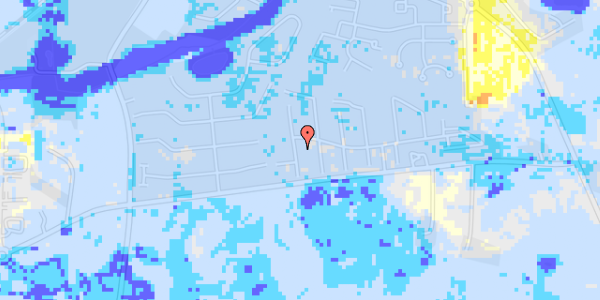 Ekstrem regn på Østergårds Alle 89