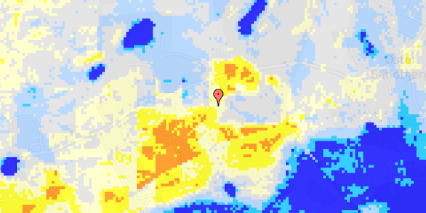 Ekstrem regn på Sandbjergvej 34