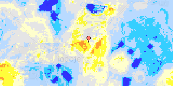 Ekstrem regn på Grimsbrovej 2C