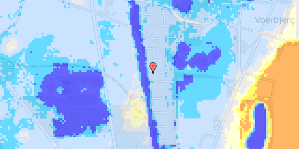 Ekstrem regn på Voerbjerglund 43