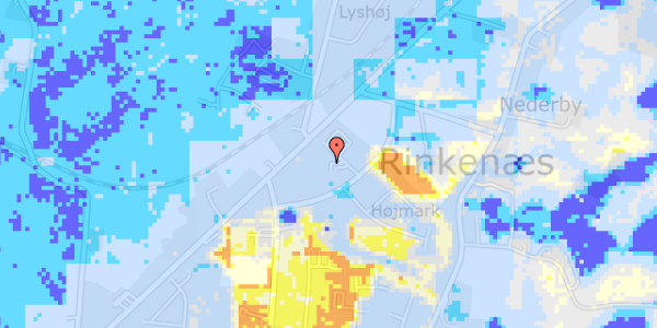 Ekstrem regn på Dalsmark 13B, kl. 