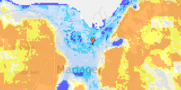 Ekstrem regn på Havnegade 8