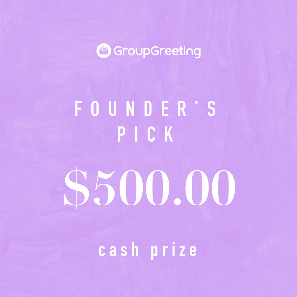 GroupGreeting Design Challenge founder's pick prize