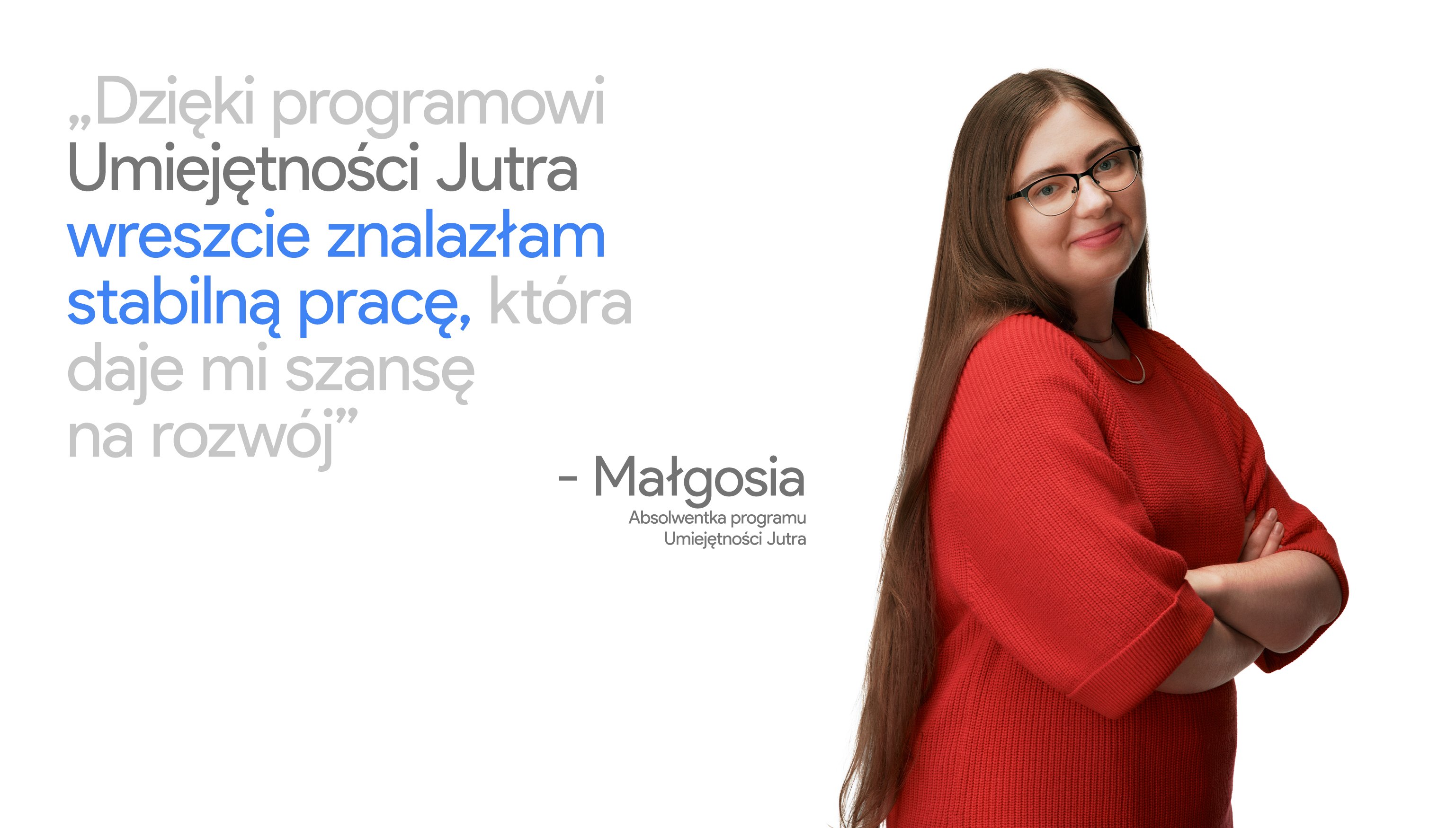 Małgosia uczestniczka programu Umiejętności Jutra