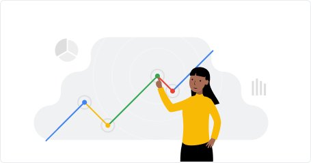 Ilustrație Certificat Google pentru carieră în Data Analytics