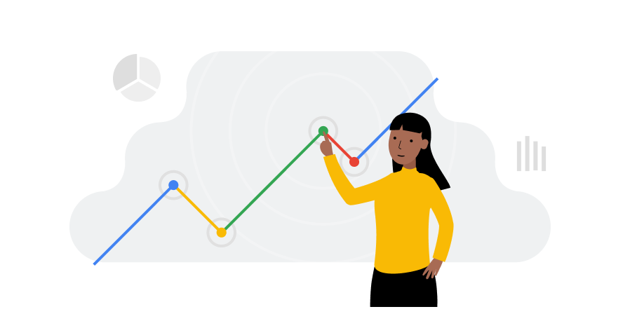 Illustration des Google Datenanalyse Career Certificates