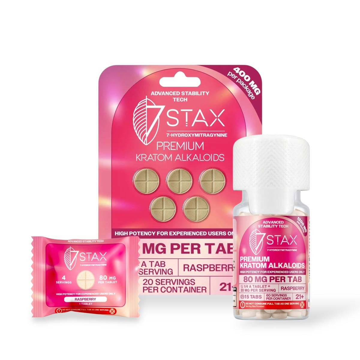 Stax - 80mg Tablets - Singles - Raspberry