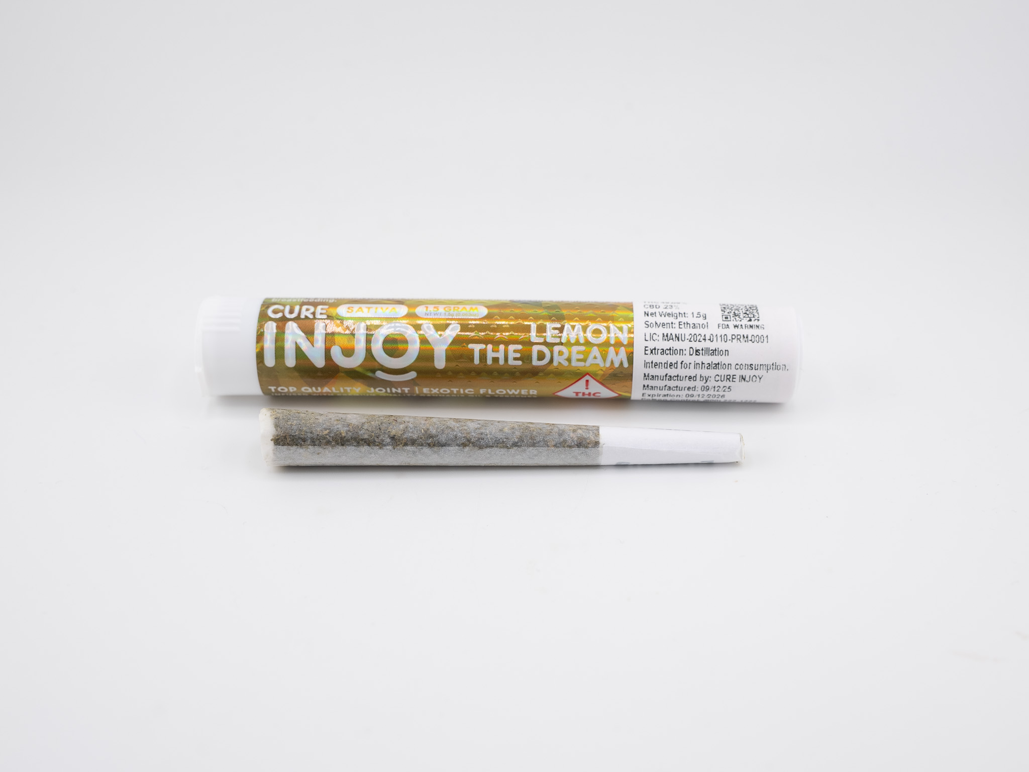 Cure Injoy PRISMS Lemon The Dream (S) 1.5g Infused Preroll