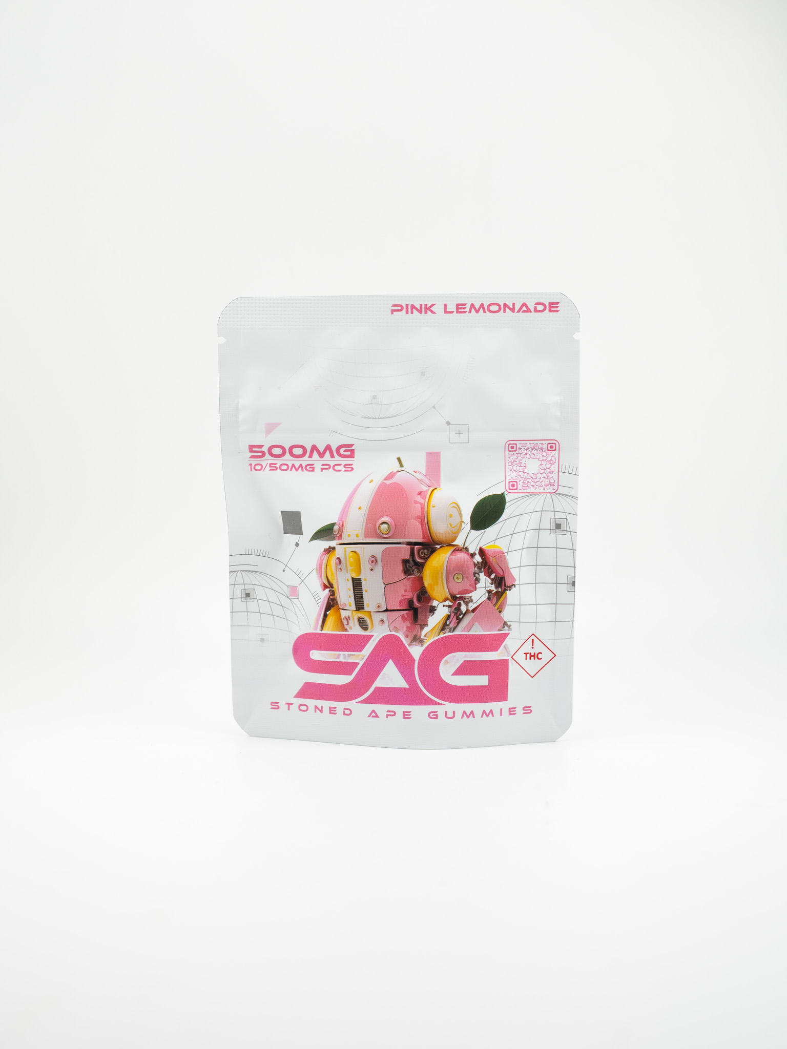 STONED Ape Pink Lemonade (H) 500mg Gummies MED ONLY