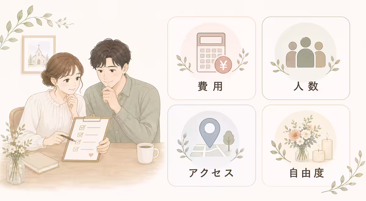 結婚式場で後悔しないための確認軸