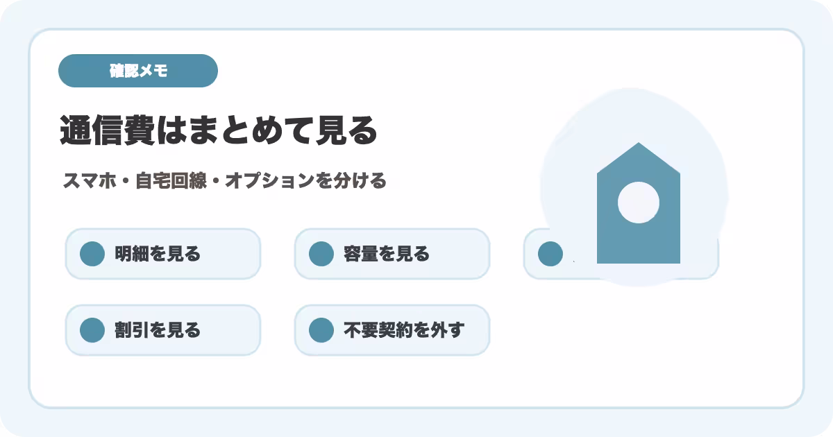 通信費の見直し方｜スマホ・Wi-Fi・光回線をまとめて安くする順番のアイキャッチ