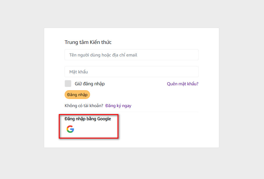 Đăng nhập bằng Google
