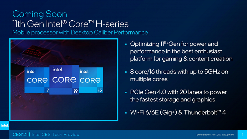 [CES 2021] Intel představuje nové procesory 11. generace