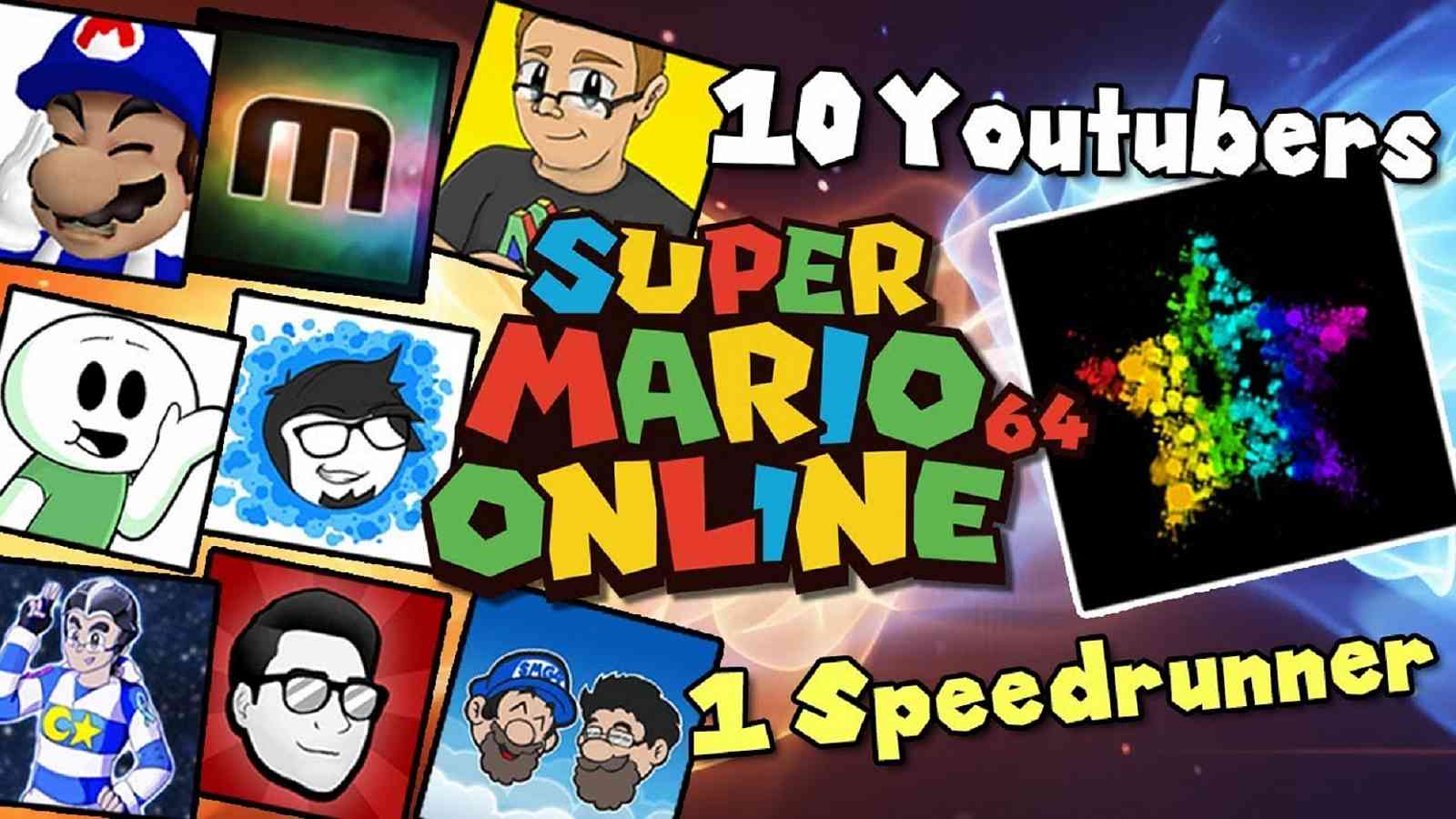 Deset YouTuberů vyzvalo speedrunnera v Super Mario 64 a téměř jej porazili