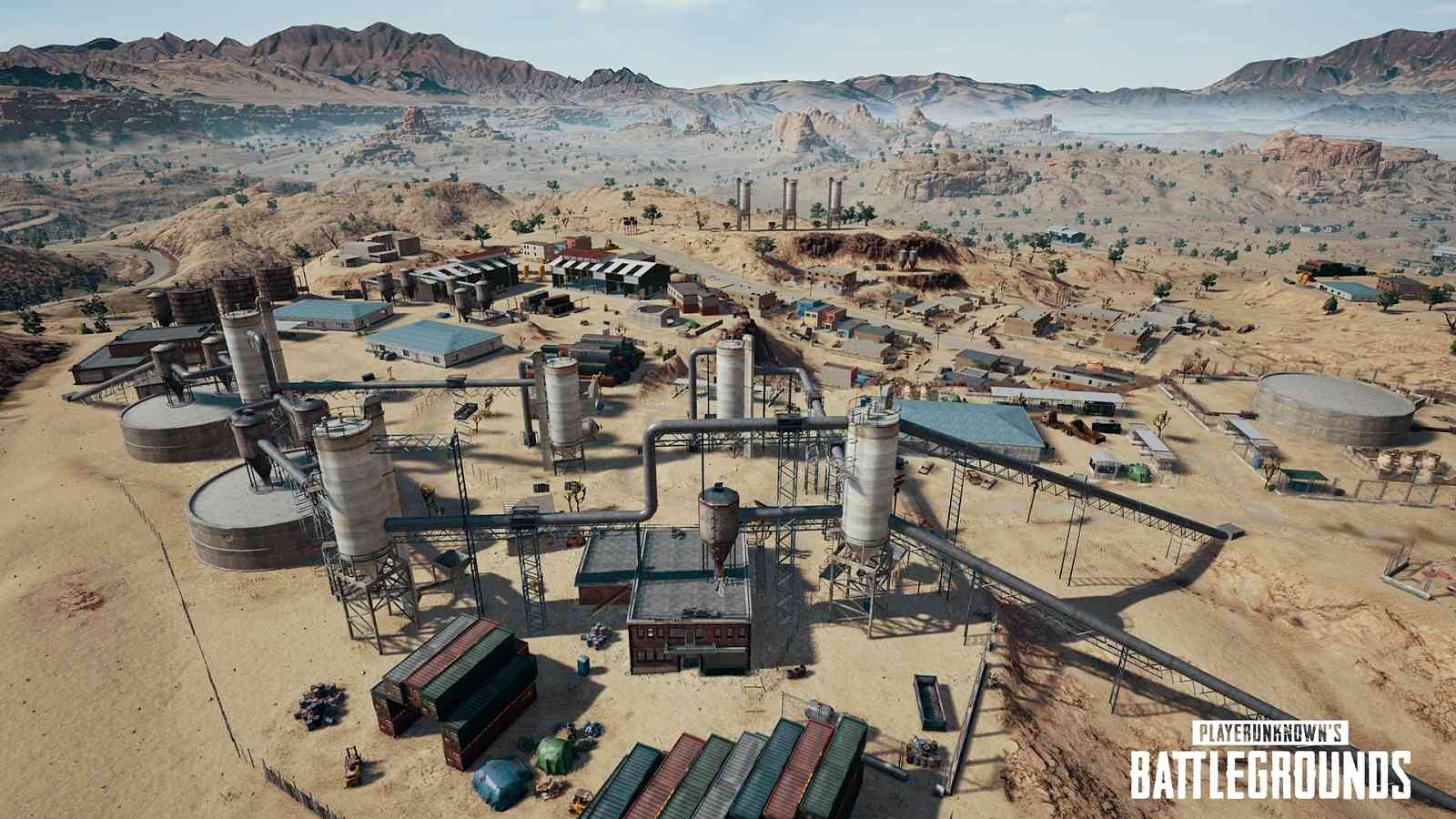 PUBG - pouštní mapa Miramar detailně včetně popisu lokací