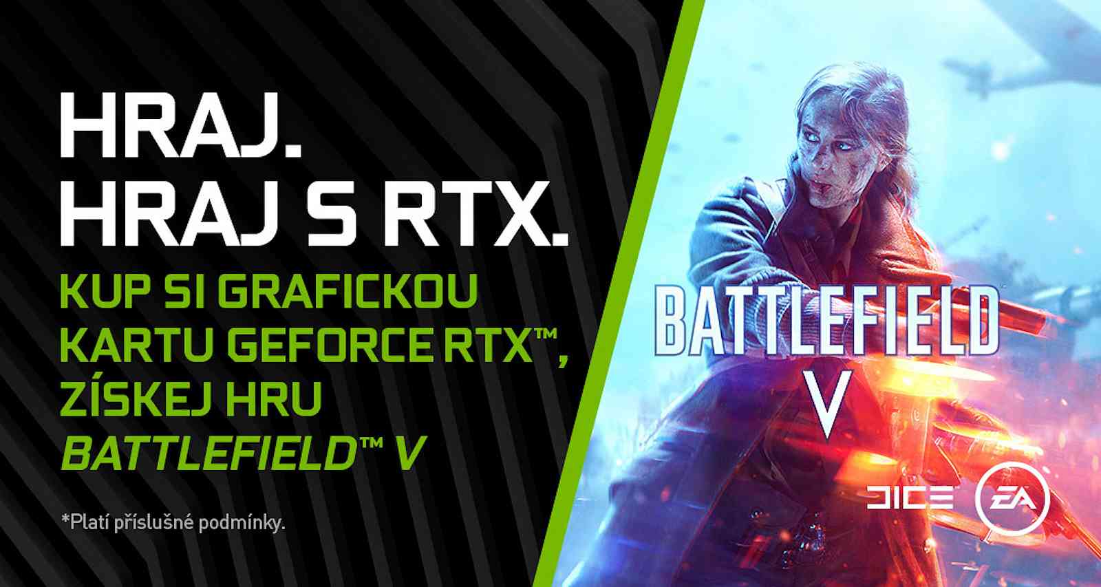 Battlefield V zdarma ke grafickým kartám NVIDIA GeForce RTX, nová vylepšení a aktuální Game Ready ov