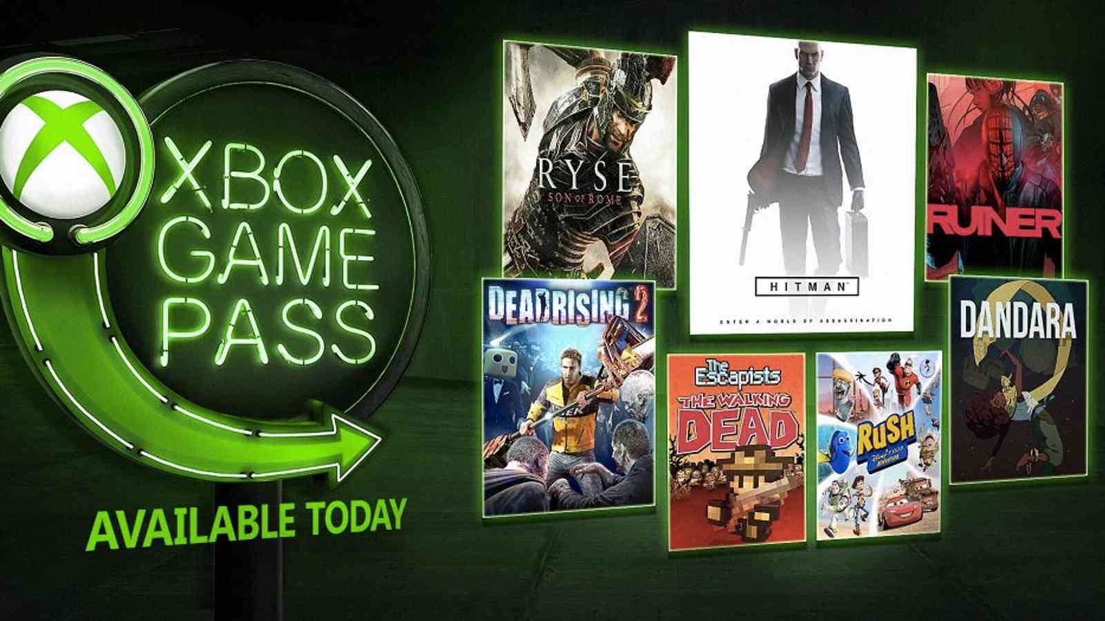 Xbox Game Pass předplatné rozšiřují Hitman, Ryse: Son of Rome a další