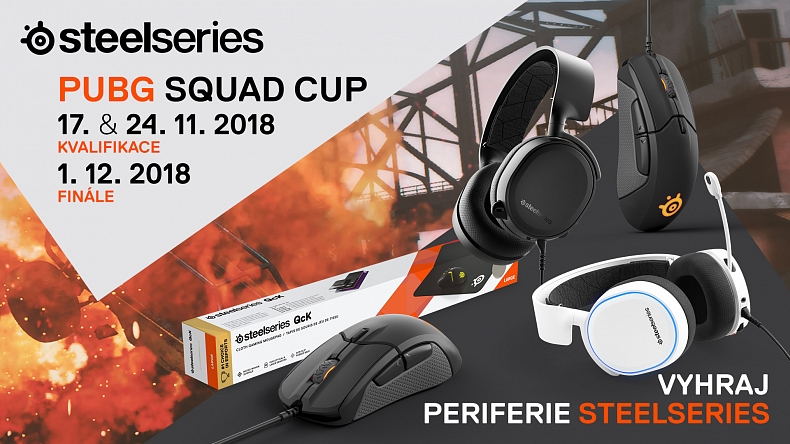 Vyhraj PUBG SQUAD CUP a odnes si kompletní gear od partnera SteelSeries