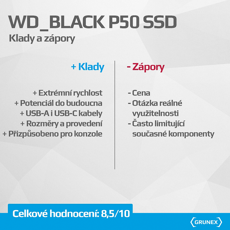 Recenze: Externí SSD WD_BLACK P50 - téměř nezastavitelná rychlost přes USB