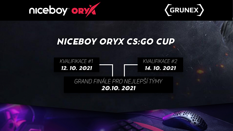 Rushni Niceboy ORYX CS:GO Cup a vyhraj prizemoney