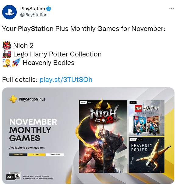 PlayStation odhaluje listopadovou nabídku PlayStation Plus
