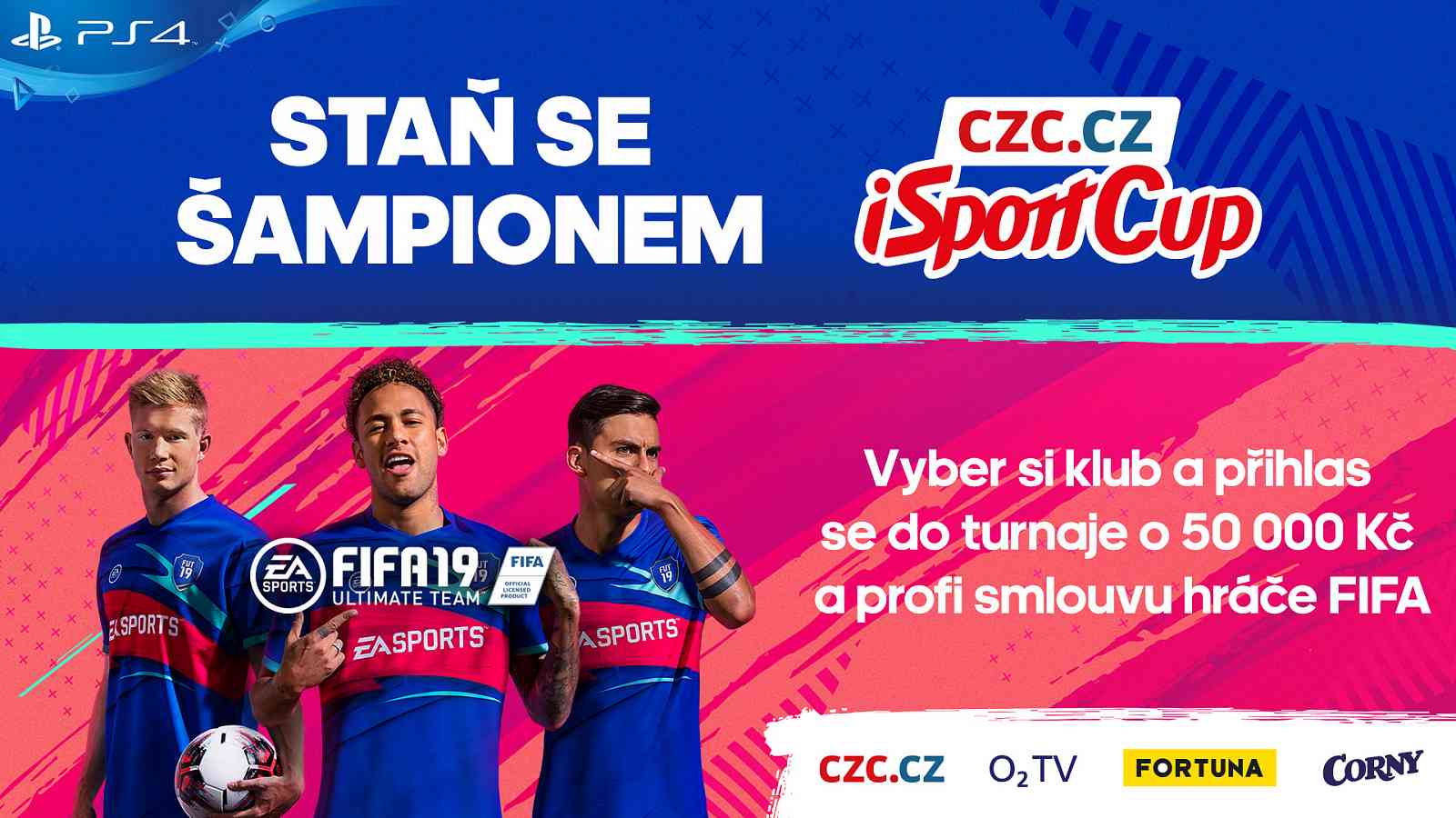 CZC.cz iSport FIFA 19 Cup o 50 000 Kč a profi eSport smlouvu