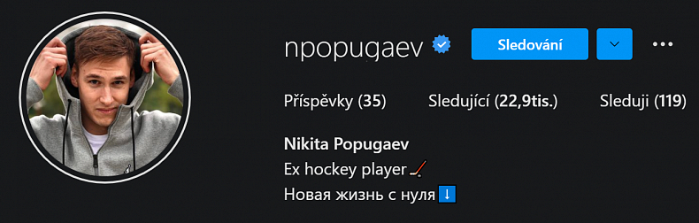 Místo NHL upřednostnil život influencera, má jen pár tisíc sledujících