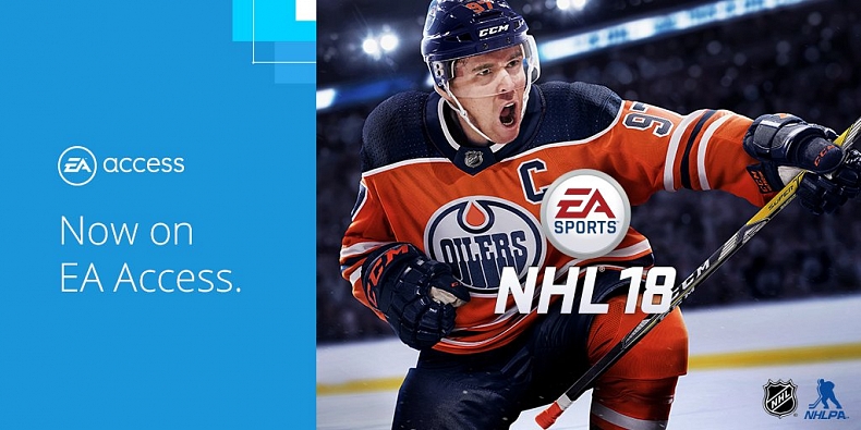 NHL 18 přidáno do nabídky EA Access