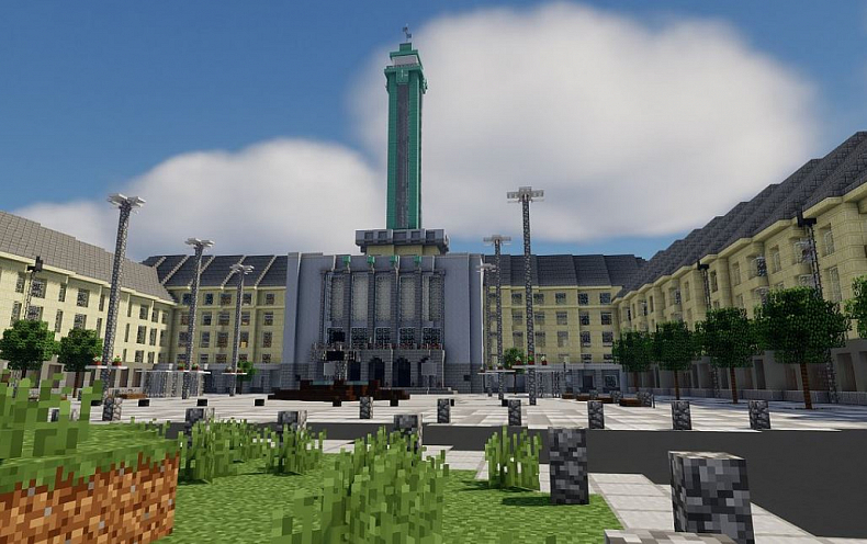 Hráči tvoří model planety Země v Minecraftu