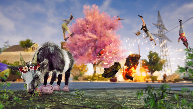 [Gamescom] Goat Simulator 3 - cesta na letiště s vemenem a pytlem trávy