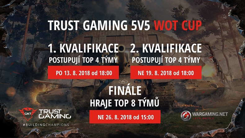 Přijď si zahrát Trust Gaming  5v5 WoT Cup