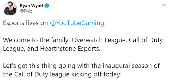 Youtube získal exkluzivní práva na vysílání Overwatch League, CoD League a Hearthstone esports