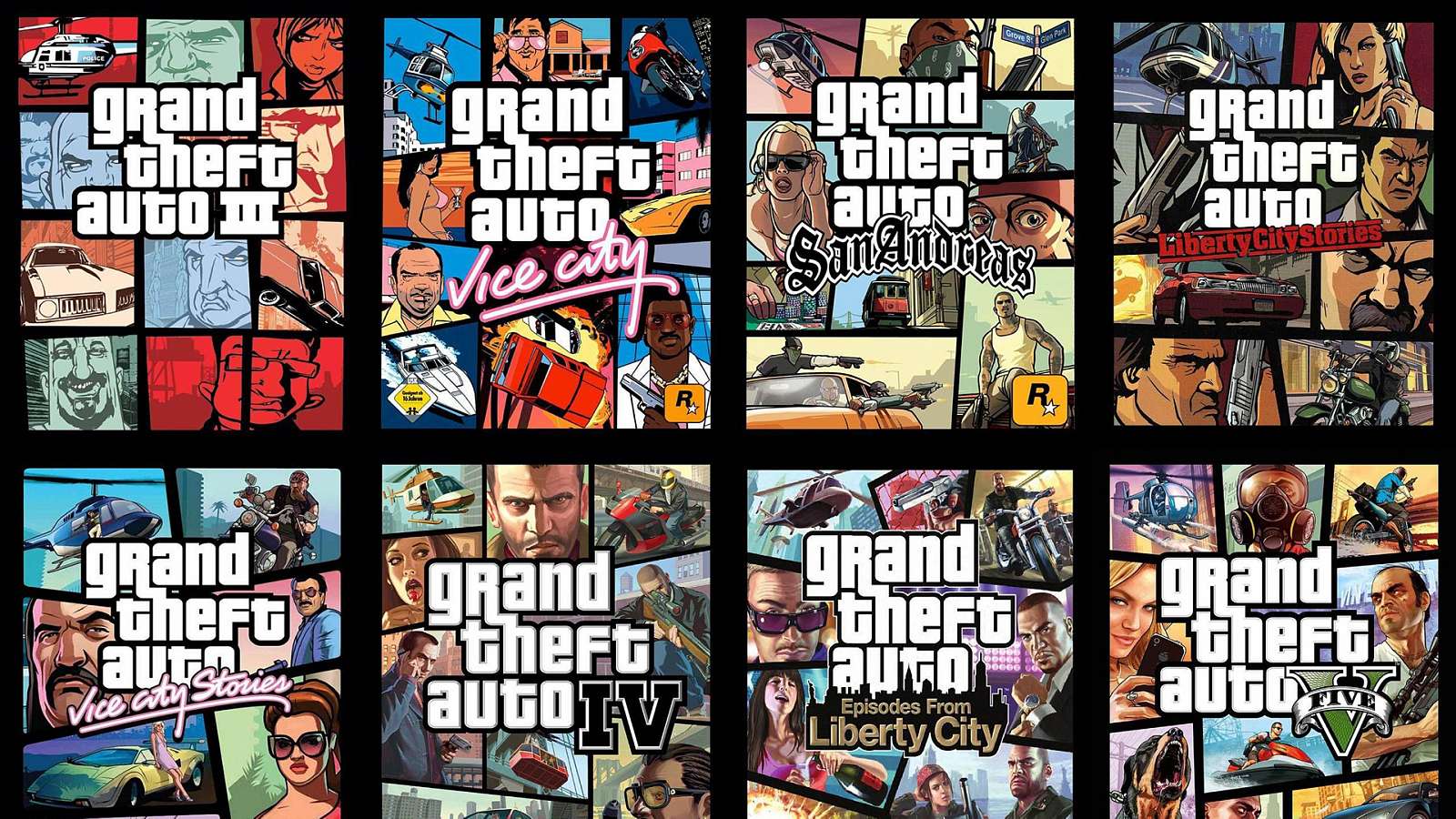 Obaly většiny dílů GTA skrývají menší easter egg