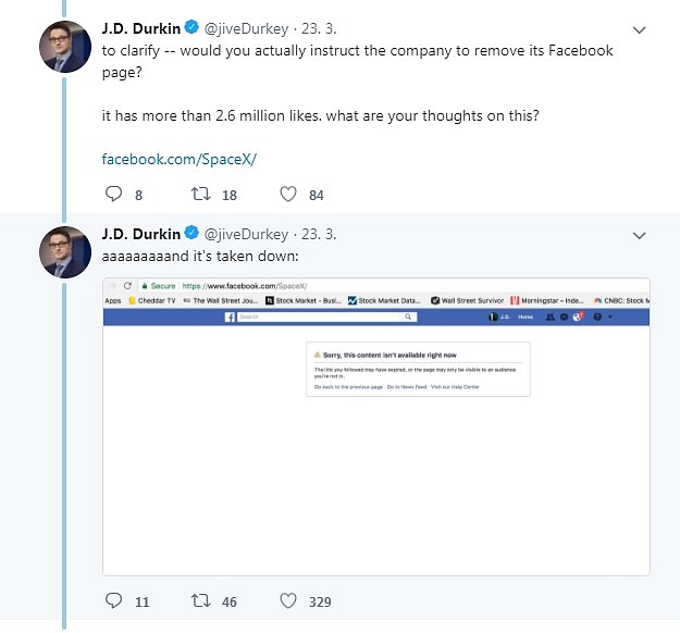 Elon Musk smazal účty svých firem z Facebooku v rámci kampaně #deletefacebook