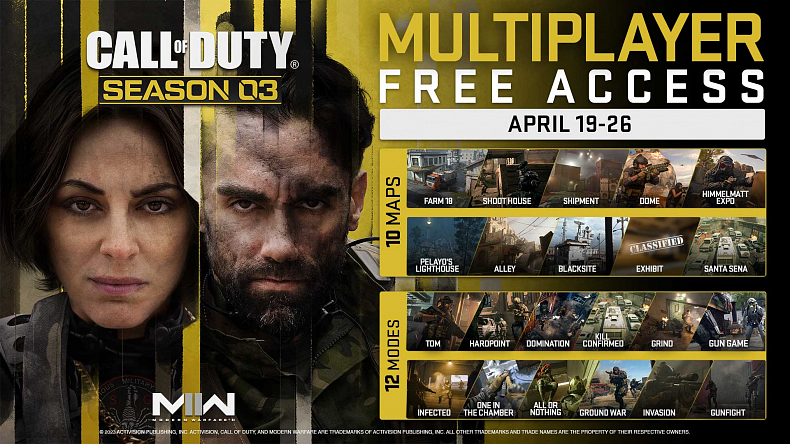 Multiplayer v Call of Duty Modern Warfare 2 je nyní k dispozici zdarma