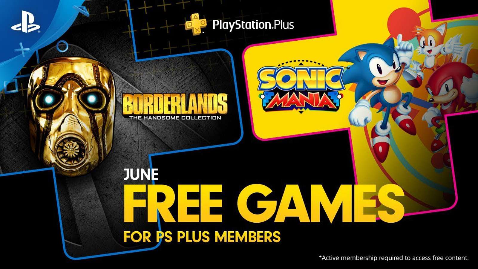 Červnové PlayStation Plus: Borderlands: The Handsome Collection a Sonic Mania