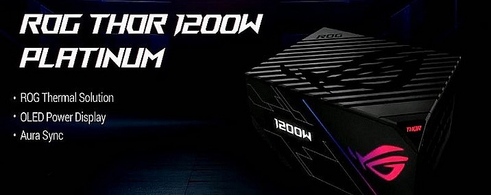 Asus oznámil počítačové zdroje ROG Thor pro náročné