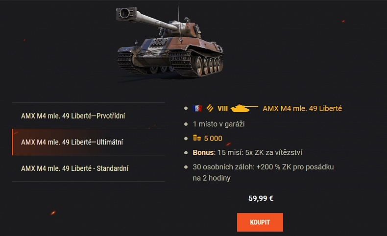 [WoT] Sběratelský skvost týdne: AMX M4 mle. 49 Liberté