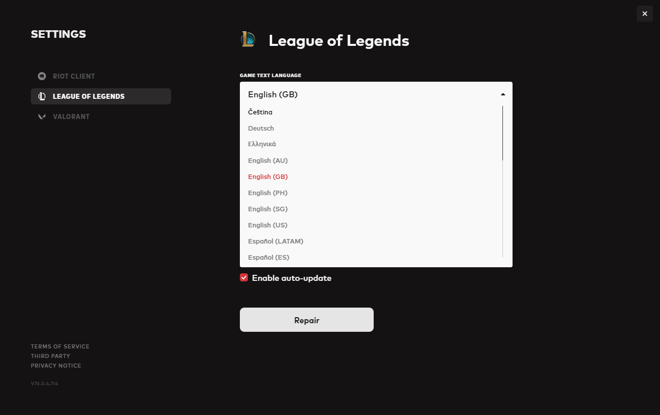Jak změnit jazyk v League of Legends