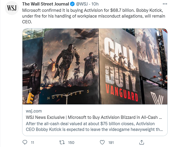 Microsoft kupuje Activision Blizzard za téměř 70 miliard dolarů