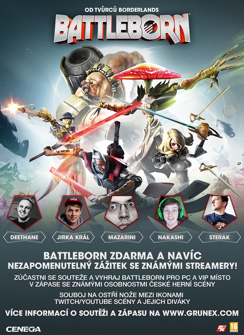 Battleborn ZDARMA a navíc nezapomenutelný zážitek se známými streamery!