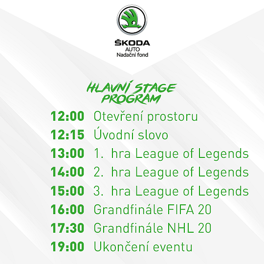 Na Škoda Gaming Day nás čeká nabitý program