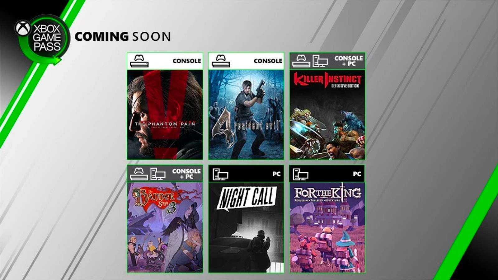 Xbox Game Pass přidává Metal Gear Solid V, Resident Evil 4 a další