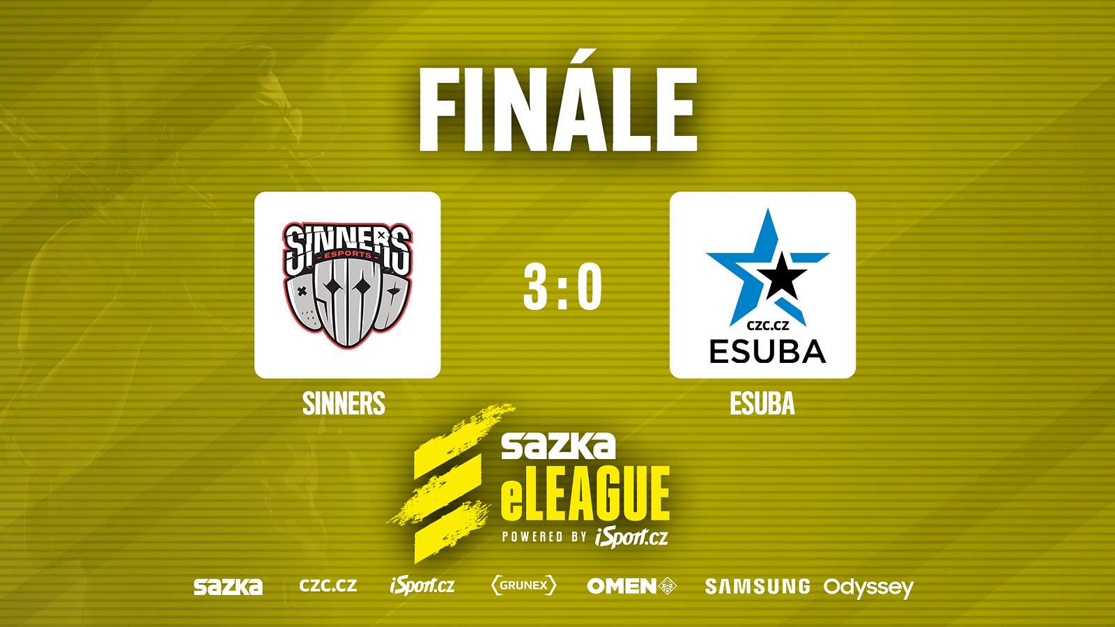 SINNERS Esports vítězem jarního splitu Sazka eLEAGUE